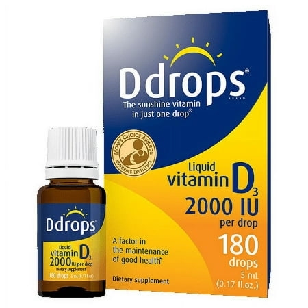 UPC 851228000095 product image for Ddrops Adult Liquid Vitamin D3 Drops  2000 IU per Drop  0.17 fl oz | upcitemdb.com