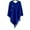 88# Royal Blue, variant on Sailboat Women's Knitted Poncho Sweater V-Neck Button Pullover Cape with Tassels Cozy Shawl Wrap Cardigan Tops for Fall Winter Saffron