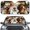 Golden Retriever, variant on Forchrinse Giraffe Family Driving Windshield Sun Shade,Foldable UV Blocking Car Sun Visor for Most Compact Mid-Size Sedans SUVs,57.1" × 27.4"