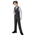 thumbnail image 3 of Wehilion Boys Suit 4PC Baby Suits Wedding Party Vest Suit Set Little Gentleman Waistcoat Prom Tuxedo Dress suit Outerwear Party Vest+Shirt+Bow tie+Pants Outfits Clothes Set for Kids 12, 3 of 4