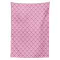 thumbnail image 3 of Ambesonne Damask Tablecloth Rectangular Table Cover, Middle Eastern Blossom, 60"x90", Pink White, 3 of 4