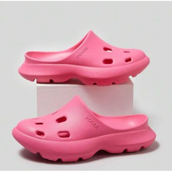 Posee Scrub Clogs Poopoo Slippers For Girls Garden Shoes Quick Drying Sandals