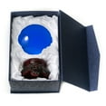 thumbnail image 2 of Amlong Crystal Blue 3 in. (80mm) Crystal Ball with Redwood Lion Stand, 2 of 2