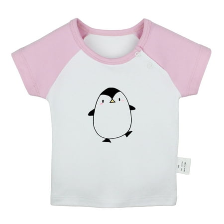 

Hello Funny T shirt For Baby Newborn Babies Animal Penguin T-shirts Infant Tops 0-24M Kids Graphic Tees Clothing (Short Pink Raglan T-shirt 18-24 Months)