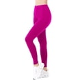 thumbnail image 5 of ClothingAve. Womens Essential Ultra Soft Stretchy Moisture-Wicking Workout Leggings Loungewear Magenta X-Large, 5 of 7