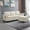 Beige, variant on Mjkone L-Shaped Sectional Couch with Storage Ottoman, Living Room Furniture Suitable for Small Space-Apartment/Upstairs Loft/Living Room (Beige)
