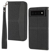 Jiahe Cover Case for Google Pixel 7 Pro ,Synthetic Leather Wallet Case with Card Holder,Flip Folio Magnetic Closure,Kickstand,Wrist Strap Cover for Google Pixel 7 Pro, Black