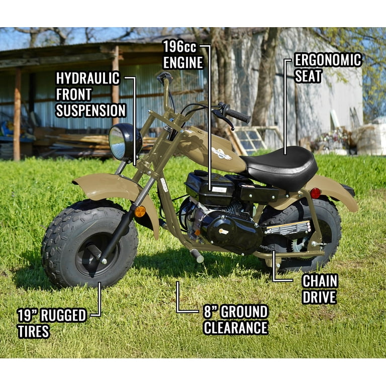 Massimo, Minibike, 6.5HP 196cc Gas Powered, Recreational Vehicle
