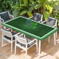 thumbnail image 2 of St. Patrick's Day Table Cloths for 5 Foot Rectangle Tables, Green Shamrock Wooden Spring Patio Waterproof Elastic Fitted Tablecloths, Washable Rectangular Table Cover for Camping, 2 of 8