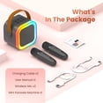 thumbnail image 3 of BONAOK Mini Karaoke Machine for Kids, Portable Karaoke Speaker with 2 Wilreless Microphones and Bluetooth for Home Party, Birthday Gifts for Girls(Grey), 3 of 9