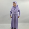 thumbnail image 2 of Otqutp 2pcs Girls Muslim Abaya Prayer Dress with Hijab 𝗜slamic Middle Eas𝘁 Arab 𝗗ubai Robe Full Cover Ramadan Eid Clothes, 2 of 5
