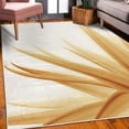 thumbnail image 3 of Flower Decorative Rug, Ombre Color Change Style Leaves Water Colored Print Calming Details Image, Quality Carpet for Bedroom Dorm and Living Room, 6 Sizes, Apricot White, by Ambesonne, 3 of 4