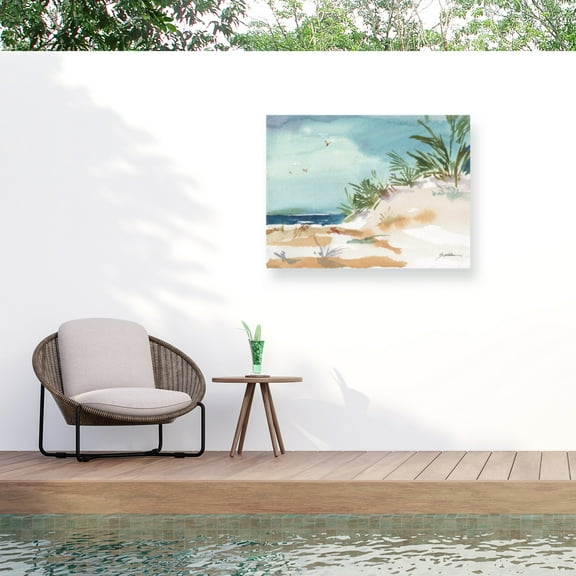 Sheila Golden 'Beachscape 1' Outdoor Canvas
