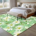 thumbnail image 5 of Green Daisy Floral Area Rugs Collection 6'x9', Spring Watercolor Flower Leaf Plant Non Slip Indoor Rectangle Throw Runner Rug Floor Mat Carpet for Living Room Dining Table Bedroom Nursery, 5 of 9