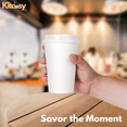 thumbnail image 5 of Kitchsy [20 oz - Pack of 150] Compostable Biodegradable Paper Cups with White Dome Lids - Eco-Friendly & Disposable: Pack of 150 - Perfect for Parties, Events, and Office Use, 5 of 5