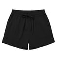 thumbnail image 6 of Cagogo Women's High Waisted Drawstring Shorts with Pockets Quick Dry Casual Loose Sport Shorts Summer Beach Work Lounge Athletic Shorts, Black XL, 6 of 6