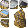 thumbnail image 4 of Sunflower and Leopard Brown Pattern Cute School Backpack Bag with Padded Back and Adjustable Shoulder Straps 16.9 X 12.6 X 5.9 Inches, 4 of 5