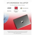 thumbnail image 2 of HP Chromebook 14a Laptop, AMD 3015Ce Processor, 4 GB RAM, 32 GB eMMC Storage, 14-inch HD Touchscreen, Google Chrome OS, Anti-Glare Screen, Long-Battery Life (14a-nd0040nr, 2021, Mineral Silver), 2 of 5