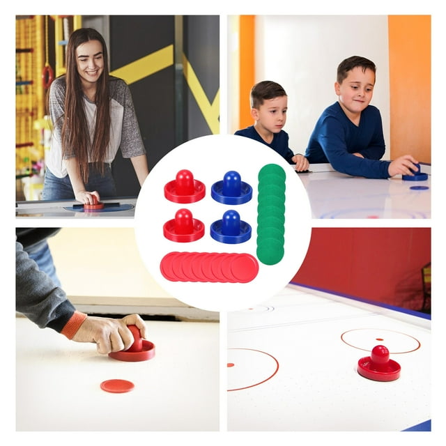 Luxshiny Air Hockey Pushers 1 Set Plastic Air Hockey Pucks Assorted Color For Players