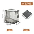 thumbnail image 3 of Mesh Pop-Up Clothes Hamper Laundry Basket Single Layer Design, Collapsible Waterproof Laundry Bag with Handles for Bathroom Kids Room College Dorm Travel and Space Saving Storage, 3 of 4