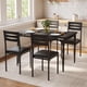 thumbnail image 2 of 1004|space-saving 5-piece industrial dining set - negra mesa & 4 sillas, perfect para small kitchens o apartments, 2 of 7