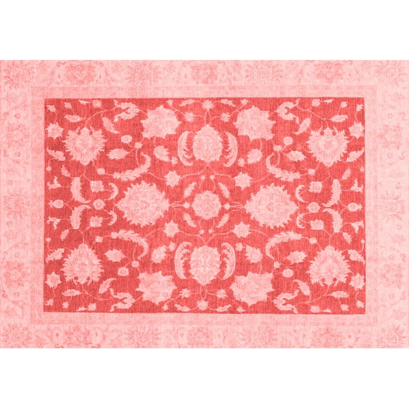 Ahgly Company Indoor Rectangle Oriental Red Traditional Area Rugs, 6' x 9'