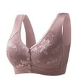 thumbnail image 4 of TSADFHJI Women's Open Front Trackless Underwire Plus Size Tank Bra Bras for Women Plus Size Blue with Matching Robe Women Bras Plus Size Women's Bras Crotchless Light Purple XXXXL, 4 of 5