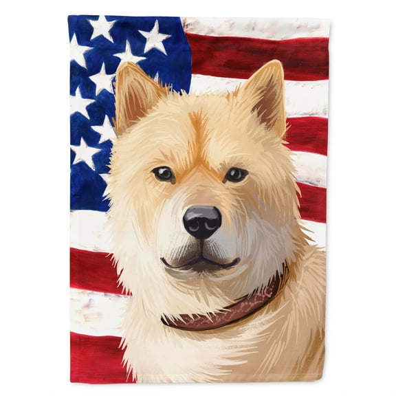 Carolines Treasures CK6560CHF Hokkaido Dog American Canvas House Size Outdoor-Flags, Multicolor