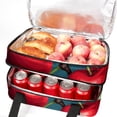 thumbnail image 5 of Cherry Insulated Double-Layered Lunch Bag with Two Compartments - Large Capacity Hand-Carry Meal Bags for Insulation and Refrigeration - 7.1x11.4x16.1 inches, 5 of 6