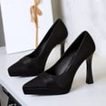 thumbnail image 2 of High Heels for Women Stiletto Pointed Toe Pumps 11.5 CM Satin Wedding Evening Party, 2 of 6