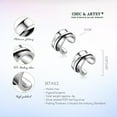 thumbnail image 5 of Ear Cuff Earrings 925 Sterling Silver Hypoallergenic Sterling Silver Simple Line Adjustable No Piercing Clip on Earrings for Women, 5 of 6