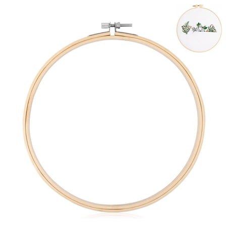HYG 1 Pcs Bamboo Embroidery Hoop 4 inch Round, 2-Pack Mental Craft Hoop Ring Circle Cross Stitch Frame, Needlework and DIY Sewing Art Projects