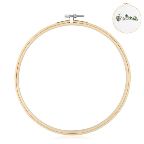 HYG 1 Pcs Bamboo Embroidery Hoop 4 inch Round, 2-Pack Mental Craft Hoop Ring Circle Cross Stitch Frame, Needlework and DIY Sewing Art Projects