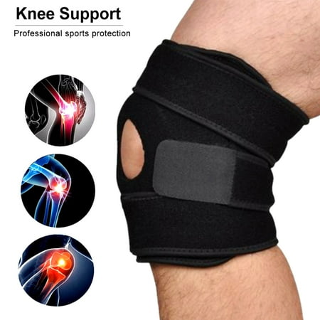 

Gpoty Knee Brace Open-Patella Knee Sleeve Compression Knee Pads Brace Adjustable Knee Sleeve Support with Pressure Strap Breathable Decompression Knee Support Wrap for Sports Running