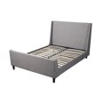 thumbnail image 6 of Bowery Hill Linen Upholstered Wood California King Bed in Gray, 6 of 7