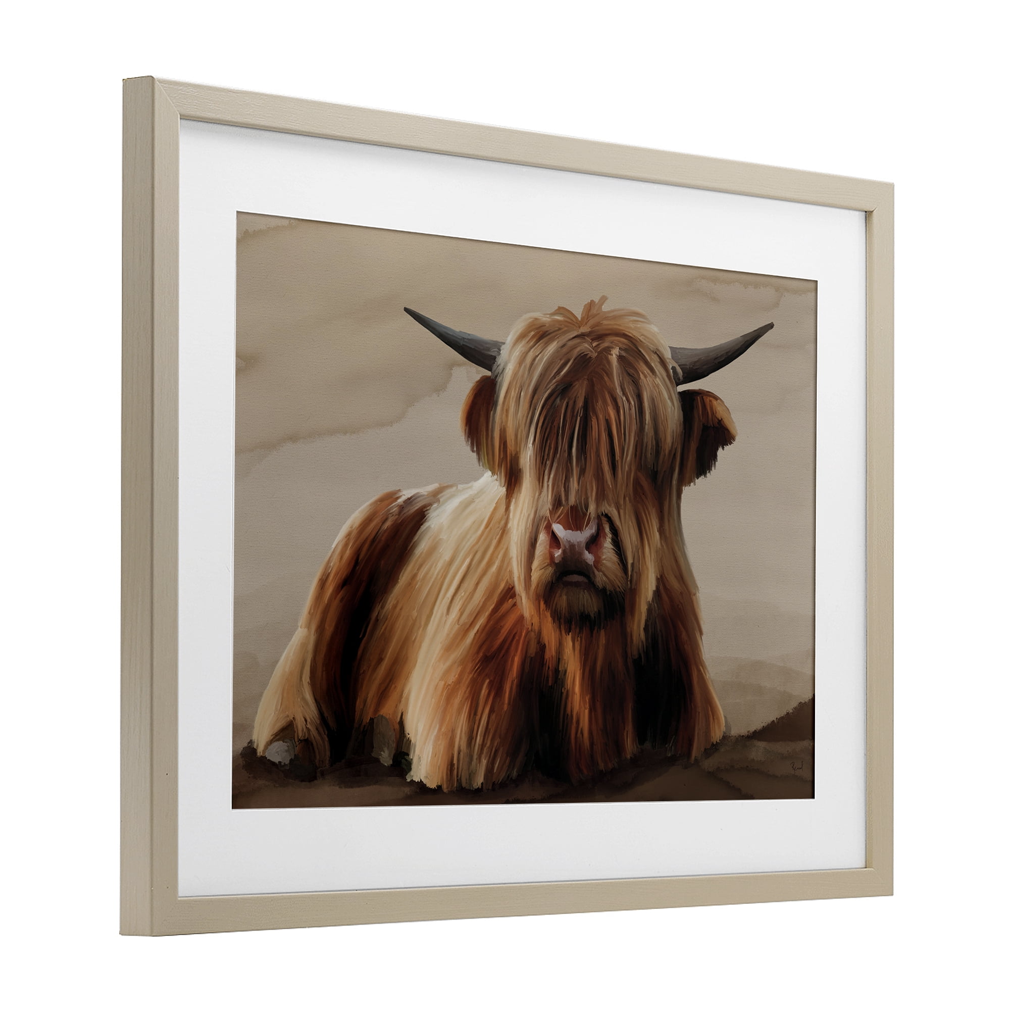 Stupell Industries Got My Hair Done Cattle Birch Framed Print Under Glass, design by Renel Peters