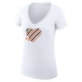 thumbnail image 2 of Women's G-III 4Her by Carl Banks  White Anaheim Ducks Super-Slim Fit Lightweight Heart V-Neck T-Shirt, 2 of 3