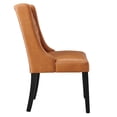 thumbnail image 4 of Side Dining Chair, Tan, Vegan Leather, Kitchen Cafe Bistro Hospitality Restaurant, Modern Contemporary HB32932, 4 of 8