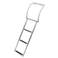 thumbnail image 2 of 3 Step Pontoon Boat Ladder, Swim Deck Ladder Heavy Duty Welded Anti Slip Threads Foldable High Security 316 Stainless Steel  for Swimming Pools, 2 of 7