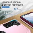 thumbnail image 5 of Nalacover Military Grade Heavy Duty Case for Samsung Galaxy S23, Rugged Rotated Ring Holder Kickstand Bracket Cover with Magnetic Car Mount Soft TPU Shockproof Lens Protective Case,Pink, 5 of 8