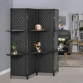Room Divider 4 Panel Room Screen Divider Wooden Screen Folding Portable