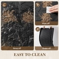 thumbnail image 2 of SIXHOME Heavy Duty Rubber Boot Tray Waterproof Non Slip Shoe Mat with Lip Durable Entryway Shoe Organizer Tray for Front Door Indoor Outdoor Muddy Shoes Storage 17“x27" Geometric Black, 2 of 8