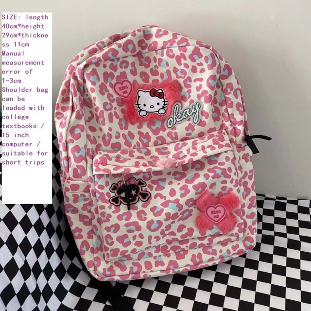 Sanrios-mochila escolar con ruedas para niños, morral de gran capacidad, impermeable, con ruedas, estilo Anime kawaii, para estudiantes