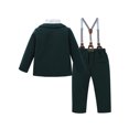 thumbnail image 2 of CARETOO Toddler Boy Suit 4Pcs Formal Outfits Dress Shirt Bowtie Jacket Suspender Pants Clothes Suits, 2 of 20