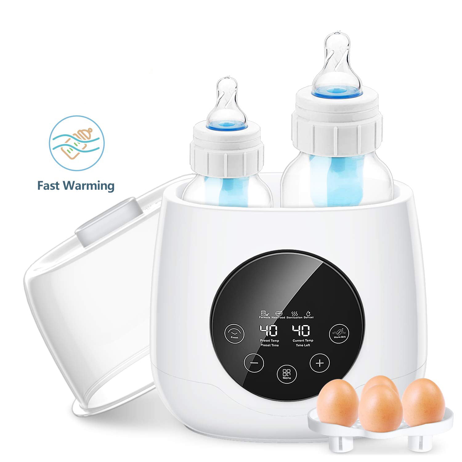 Bottle Warmer Fast Heating Baby Sterilizer 6 In 1 Function With Touch Panel 