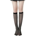 thumbnail image 2 of Womens Black Fishnet Socks with Lace Trim Sheer Mesh Footwear for Fashion Styles, 2 of 3