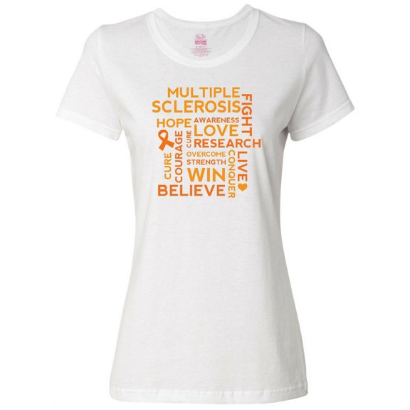 Inktastic Multiple Sclerosis Awareness Word Cloud Women's T-Shirt