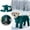 Dark Green, variant on Waterproof Dog  with Suspender and Adjustable -Proof Pants, Full Leg Protection Anti- Dog Shoes Paw Protector for Outdoor Use Winter, Rain Snow Mud Guard for Small Medium Large Dogs