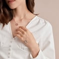 thumbnail image 4 of Noria S925 Accesorios de plata esterlina Joyas de circón de nicho de lujo ligero Collar de pareja Mobius para mujer Combinación completa, 4 of 5