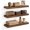 Brown, variant on Floating Shelves for Wall, 16 inch Set of 3 Bathroom Shelf Bedroom Kitchen Living Room  Book Shelves Small  Decor, Rustic Brown